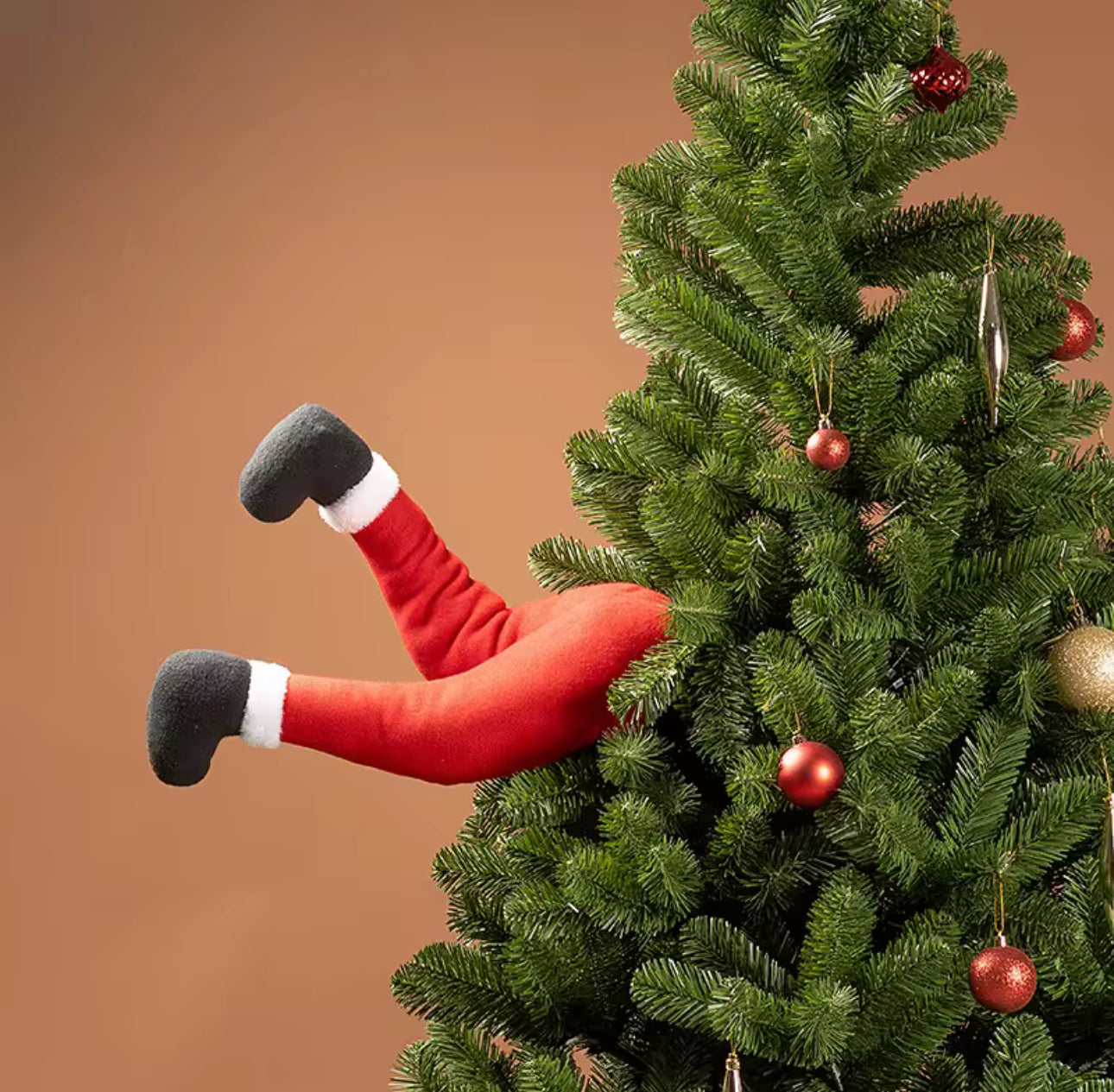 Hilarious Santa Legs Decoration - Stuck in the Christmas Tree!