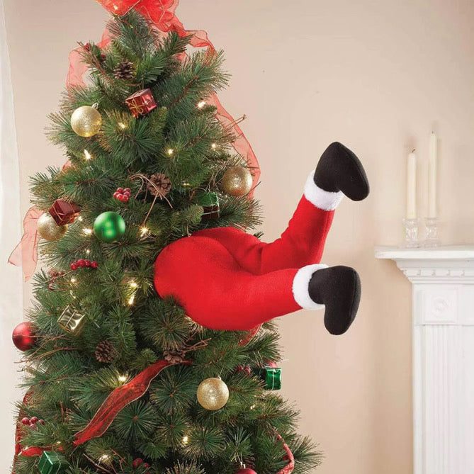 Hilarious Santa Legs Decoration - Stuck in the Christmas Tree!