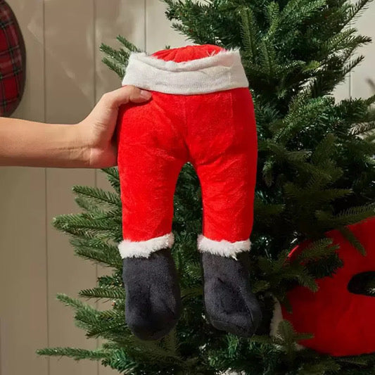 Hilarious Santa Legs Decoration - Stuck in the Christmas Tree!