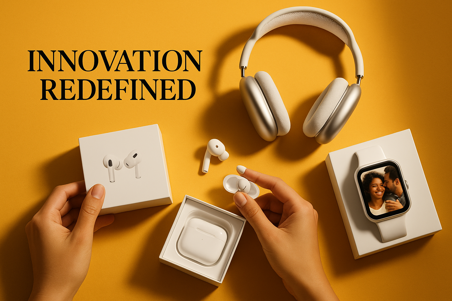 Ultimate premium hero banner with white packaging and emotional marketing